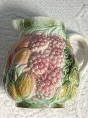 vintage majolica pitcher